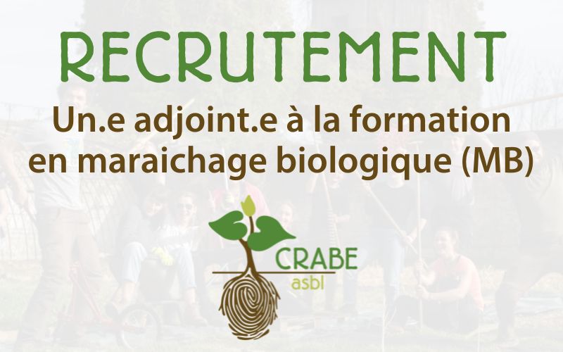 Nous recrutons un.e adjoint.e à la formation en maraichage biologique (MB)