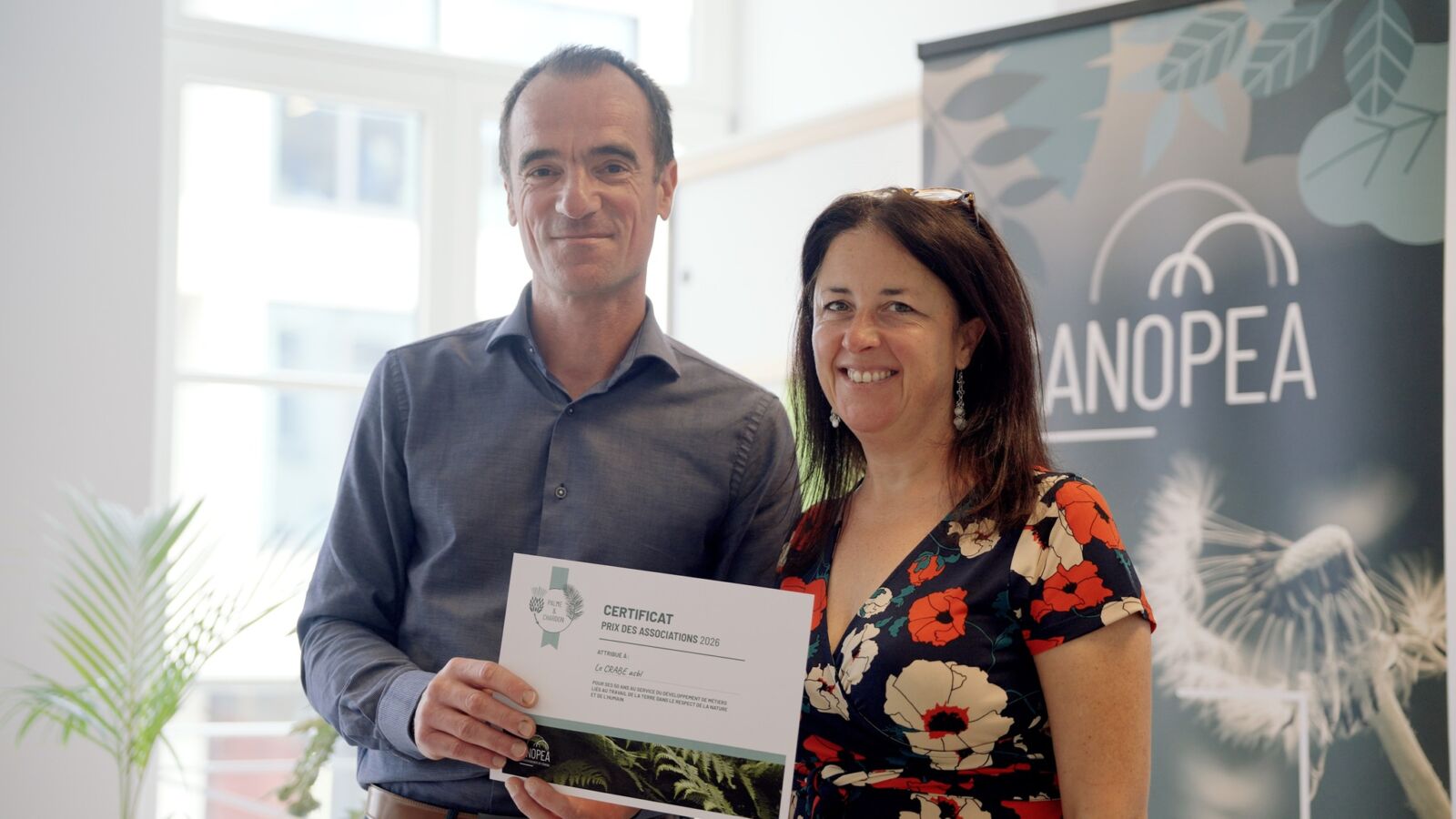 Prix des associations décerné par Canopea au Crabe asbl