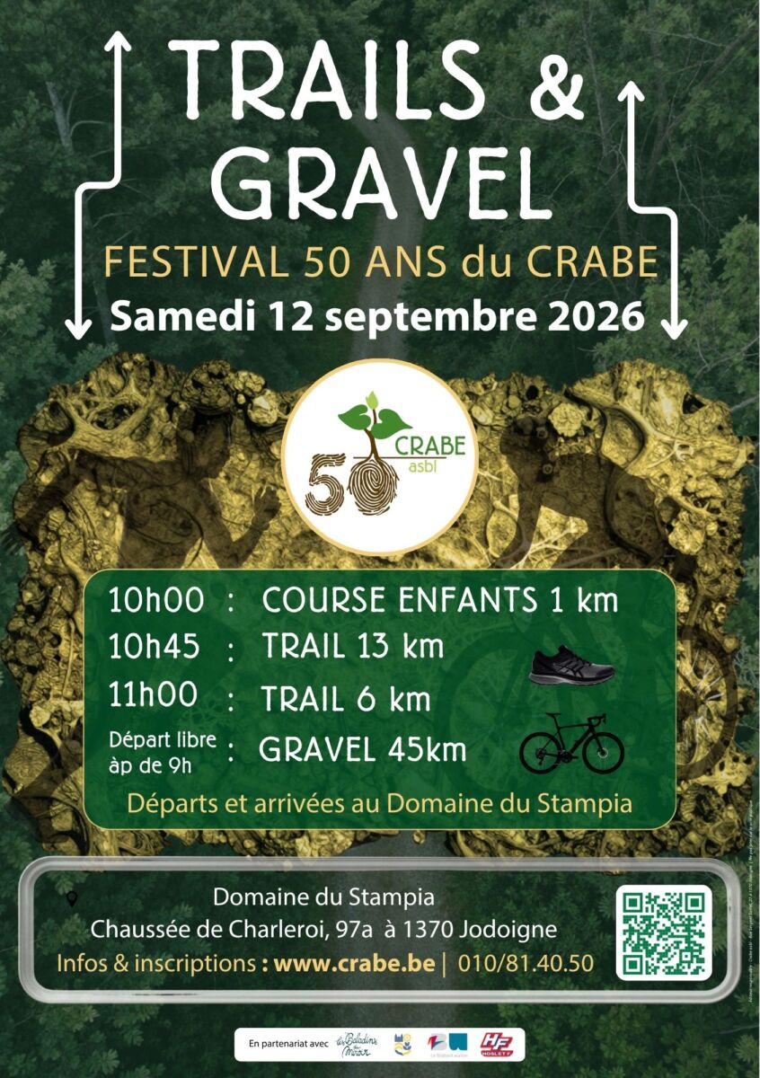 Festival 50 ans du Crabe - trails et gravel - Affiche